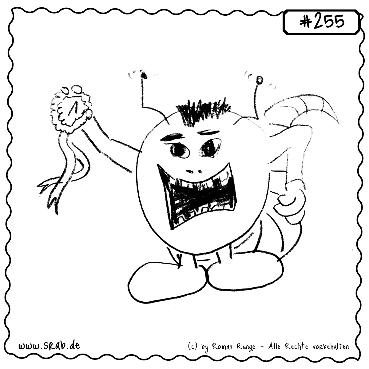 Srab #255 – Gewinner Sieger Wettbewerb Erfolg Preis Freude 1 Dieser Srab hat es geschafft – stolz präsentiert er seine Auszeichnung für den ersten Platz! Mit einem breiten Grinsen und der Siegerrosette in der Hand ist er das perfekte Motiv für Erfolge, Wettbewerbe oder einfach den kleinen Triumph im Alltag. Für alle, die mal auf die Kacke hauen (dürfen).