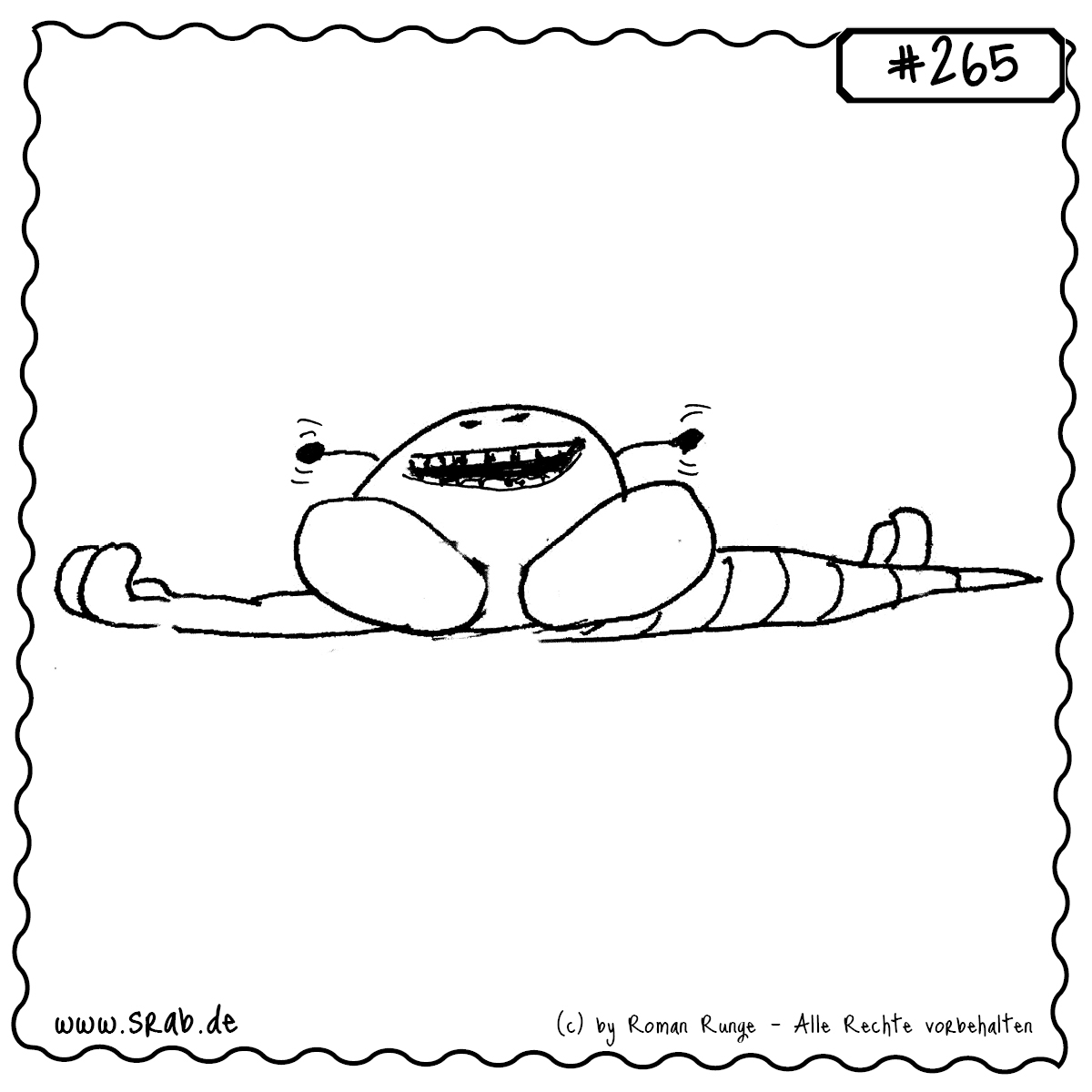 Srab #265 – Kaputt Muede Ko Boden Entspannt Schlafen Liegend 1 Dieser Srab liegt mit einem erschöpften Grinsen flach auf dem Boden – komplett k.o., aber offenbar zufrieden. Perfekt für alles rund um Erholung, Burnout, Müdigkeit oder das Gefühl „Jetzt reicht’s!“.
