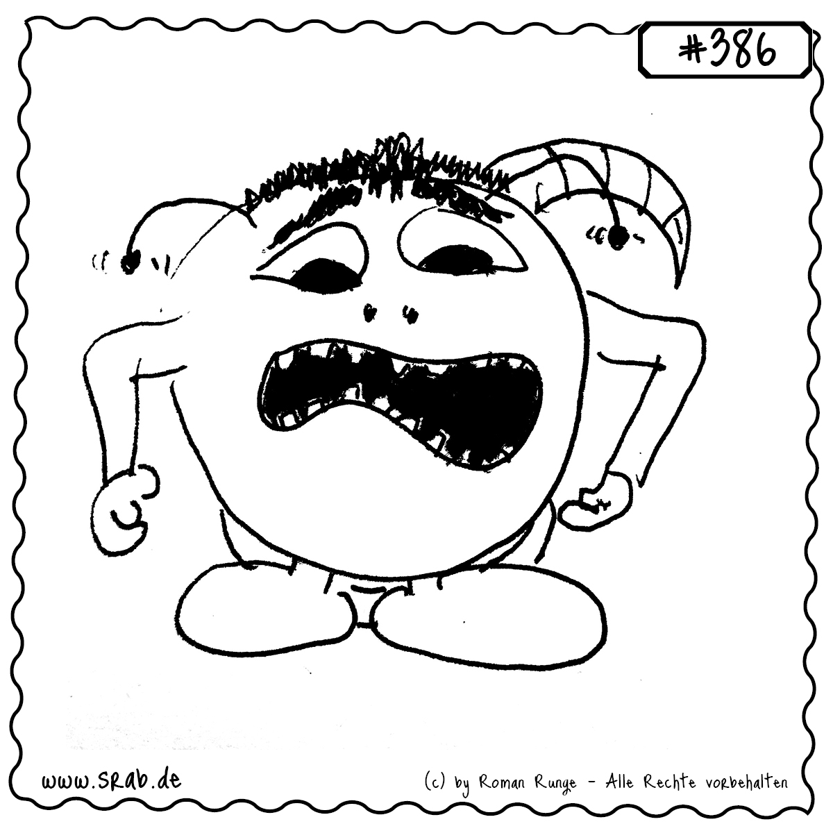 Dieser Srab ist das Sinnbild reiner Verzweiflung: Arme angewinkelt, Antennen gesenkt und ein verzweifelter Ausdruck im Gesicht. Perfekt für alle Momente, in denen einfach alles schiefläuft – ob Montagmorgen oder wenn das WLAN streikt.