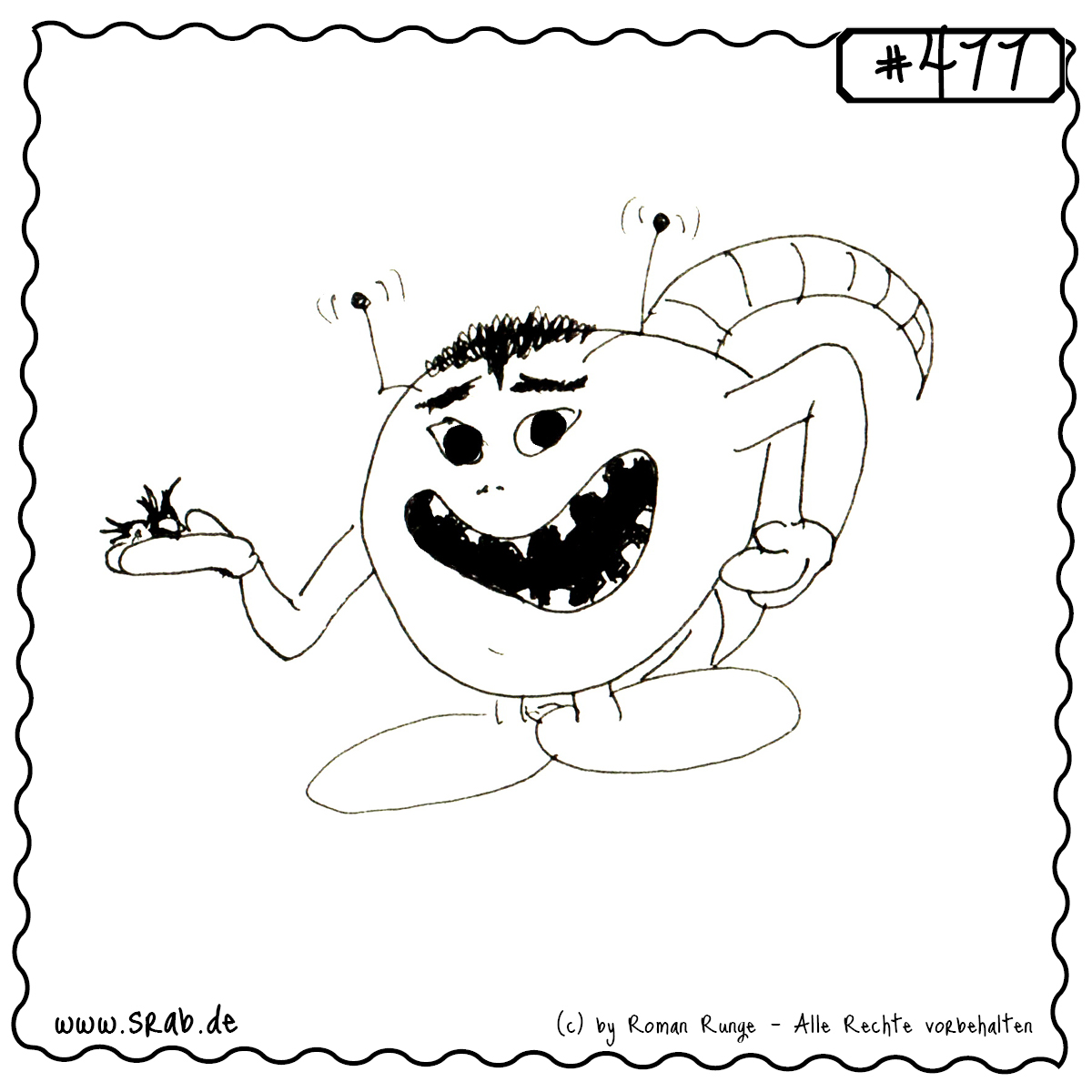 Srab #477 – Zahnausfall Zahnfee Zahnarzt Luecke Lustig 1 Der Srab hält stolz seinen frisch ausgefallenen Zahn in die Kamera – ein Moment zwischen Zahnlücke, Zahnarztbesuch und Zahnfee-Zauber. Perfekt für alle, die das Thema Zähne mit Humor nehmen.