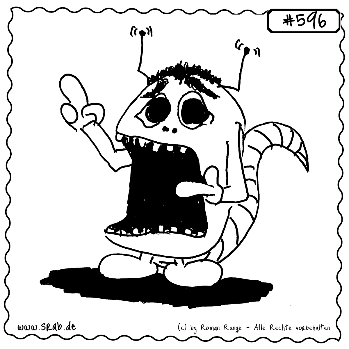 Ein Srab in voller Besserwisser-Action: Die Finger erhoben, der Mund weit offen – ganz klar: Hier wird erklärt, doziert und vermutlich nie wieder aufgehört zu reden. Perfekt für ironische Sprüche oder lehrerhafte Anlässe.