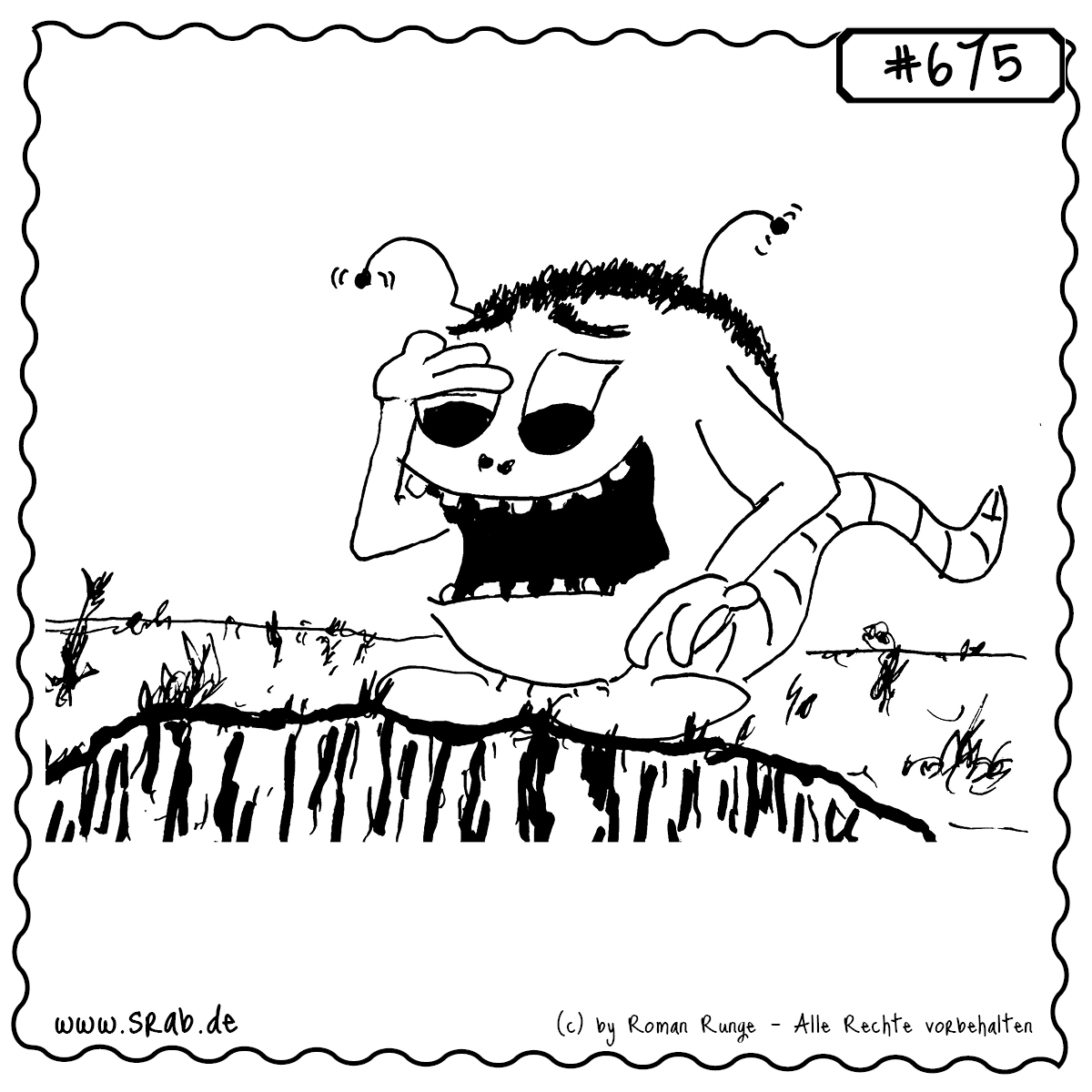 Srab #675 – Abgrund Loch Ausweg Schlucht Fall Sorgen 1 Dieser Srab steht am Rande eines Abgrunds. Die Hand über der Stirn, der Blick tief nach unten gerichtet – ein Moment der Entscheidung, des Zweifelns, vielleicht auch der Angst. Das Bild symbolisiert existenzielle Fragen, kritische Lebenssituationen oder einfach das Gefühl, festzustecken. Stark für Coaching-Themen, Motivationskarten oder auch psychologische Inhalte.