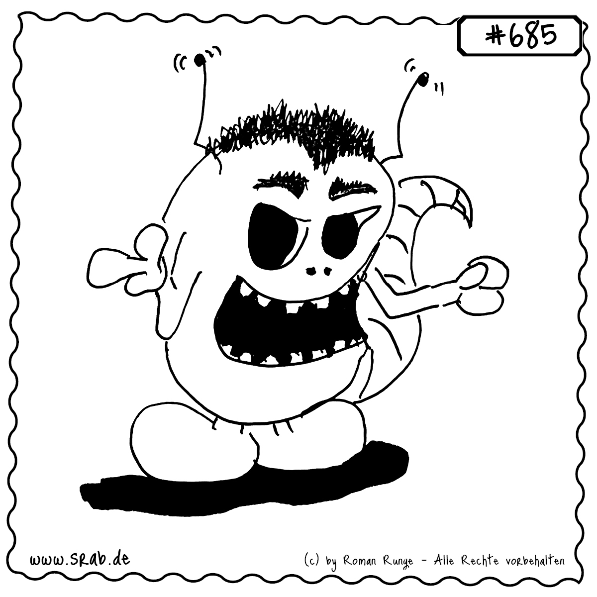 Dieser Srab scheint mitten in einem leidenschaftlichen Vortrag oder einer energischen Erklärung zu stecken. Mit ausgestrecktem Finger und entschlossenem Blick deutet er auf etwas – ob in einer Diskussion, Präsentation oder beim Versuch, ein Problem zu erklären. Ein tolles Motiv für Kommunikation, Überzeugung oder „Ich hab's dir doch gesagt!“-Momente.