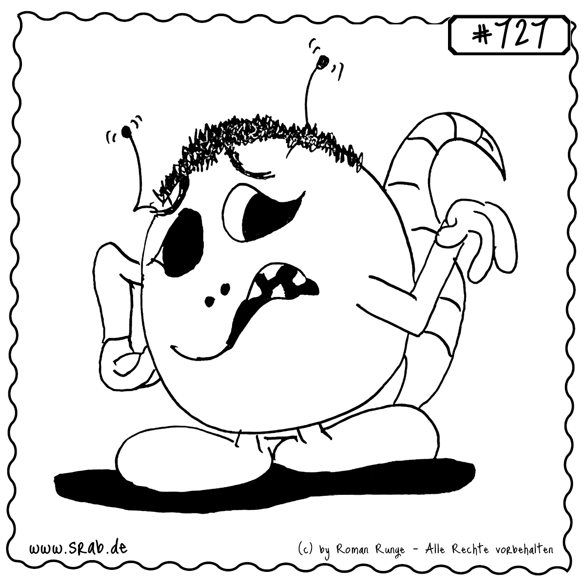 Srab #727 – Arogant Ach Ne Bah Wichtigtuer 1 Dieser Srab bringt die ganze galaktische Überheblichkeit in einem Blick auf den Punkt. Mit hochgezogener Braue und angeekelter Miene signalisiert er: „Nicht mein Niveau.“ Ideal für ironische Statements, T-Shirts oder Anti-Motivation.