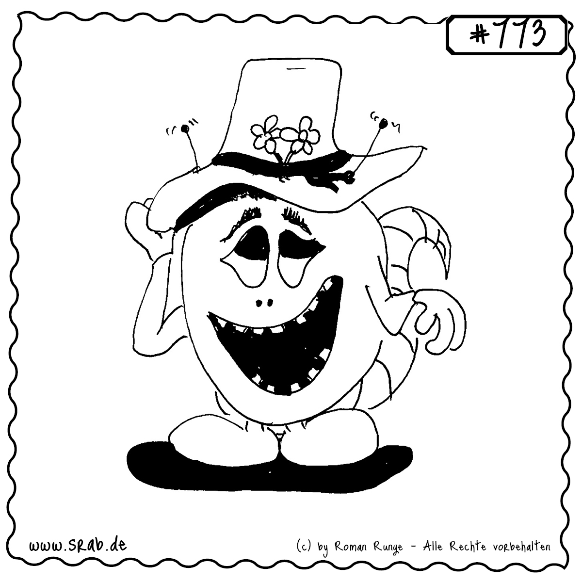 Srab #773 – Hut Blumen Mode Schick Style 1 Dieser Srab trägt einen eleganten Hut mit Blumenverzierung und legt eine charmante Pose hin. Ob Modebewusstsein oder ein selbstbewusster Gruß vom Land – dieses Motiv spielt liebevoll mit Stil, Selbstvertrauen und einem Hauch Extravaganz. Perfekt für Fashion-, Spaß- und Alltagskontexte.