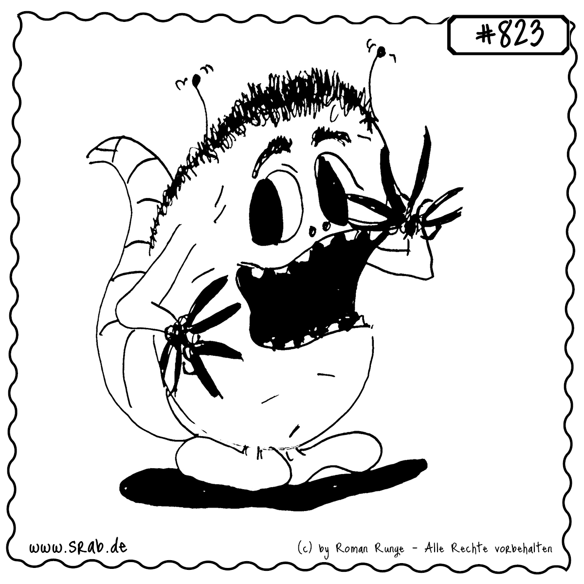 Srab #823 – Scherenhaende Film Edward Gruselig 1 Dieser Srab trägt mehrere Scheren an den Händen und erinnert stark an eine bekannte Filmfigur aus der Tim-Burton-Welt. Ein schrullig-gruseliger Charakter mit Charme und Klingen!