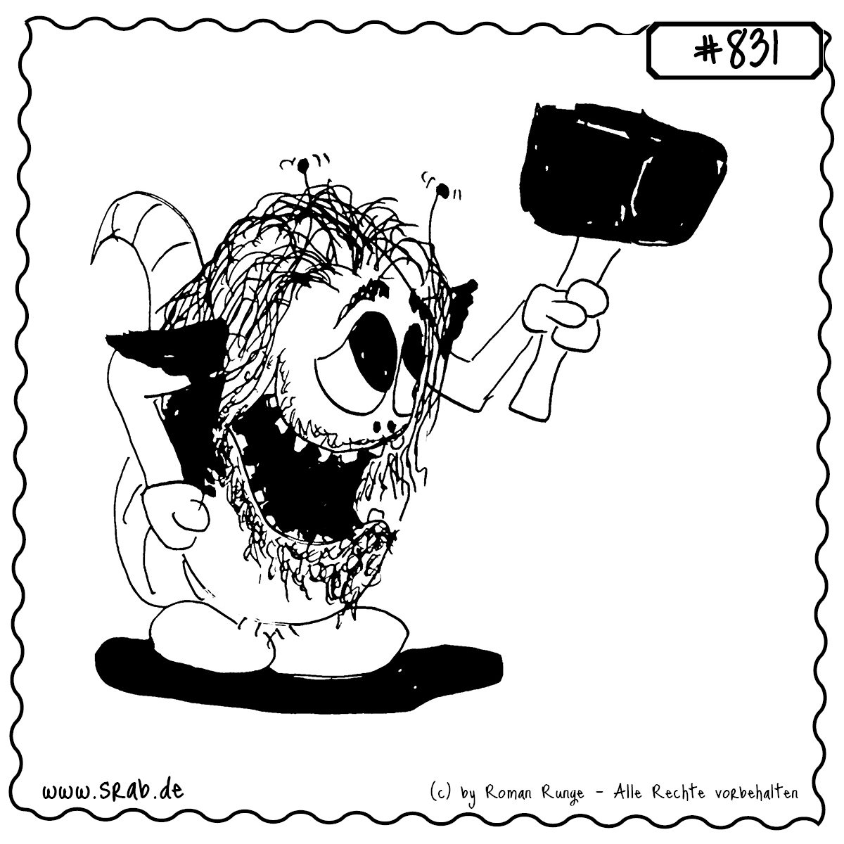 Srab #831 – Thor Hammer Superheld Avengers Asgard 1 Dieser Srab hat die Haare im Wind, den Hammer in der Hand und die Macht der nordischen Legenden auf seiner Seite – eine klare Anspielung auf Thor, den Donnergott.