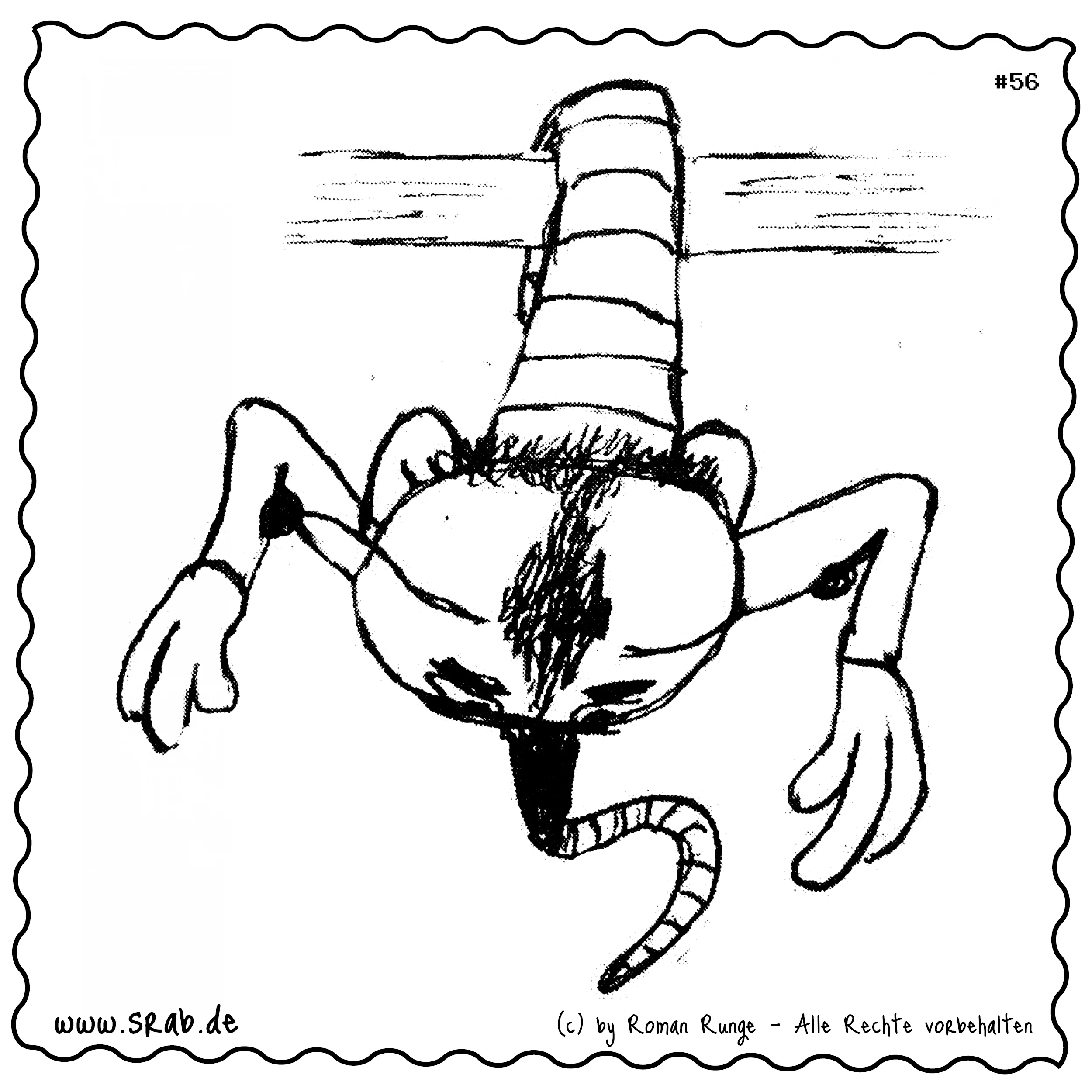 Srab #00056 - Kopfüber Fledermaus Alien Raubzug