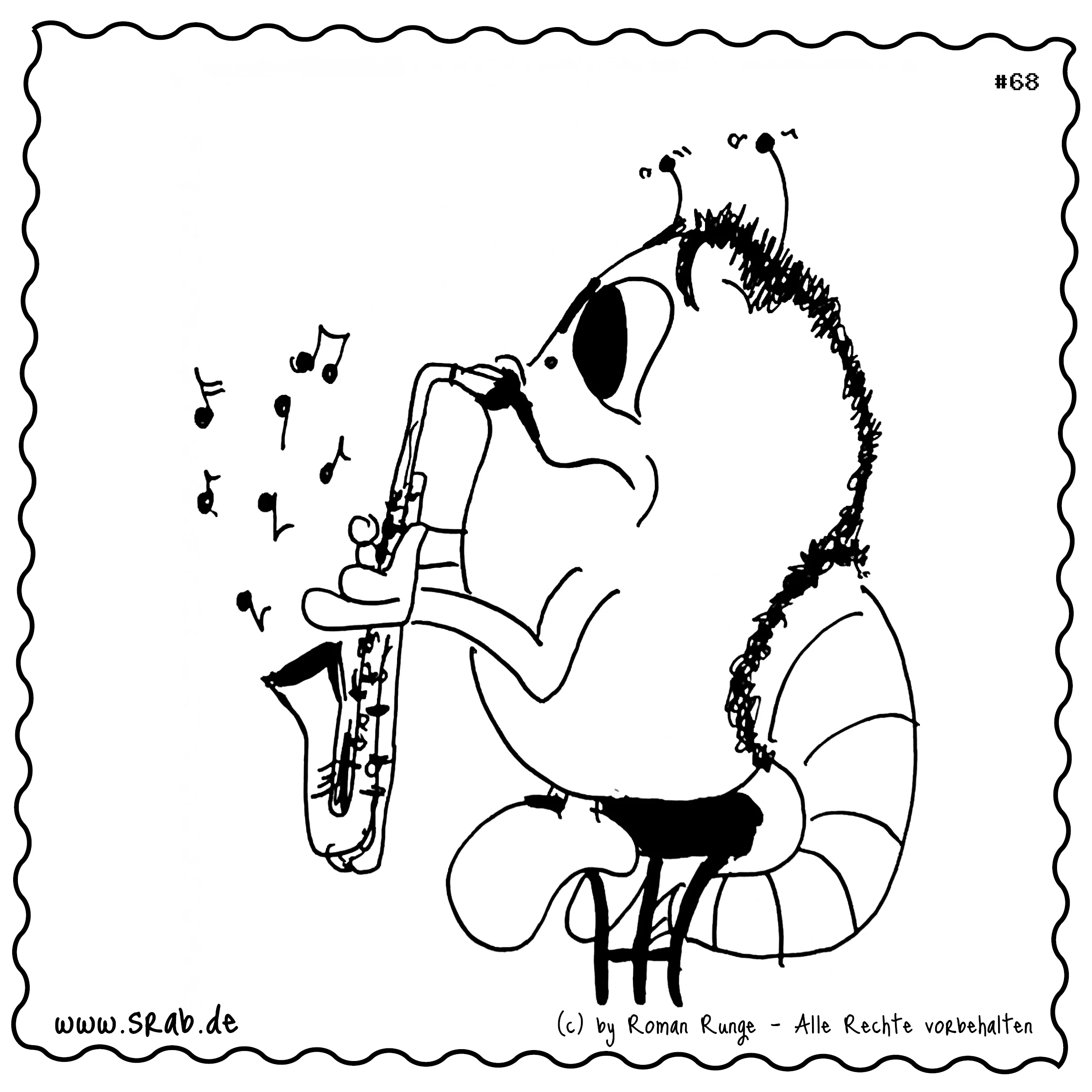 Srab #00068 - Musik Saxophon Jazz Noten Alienkonzert