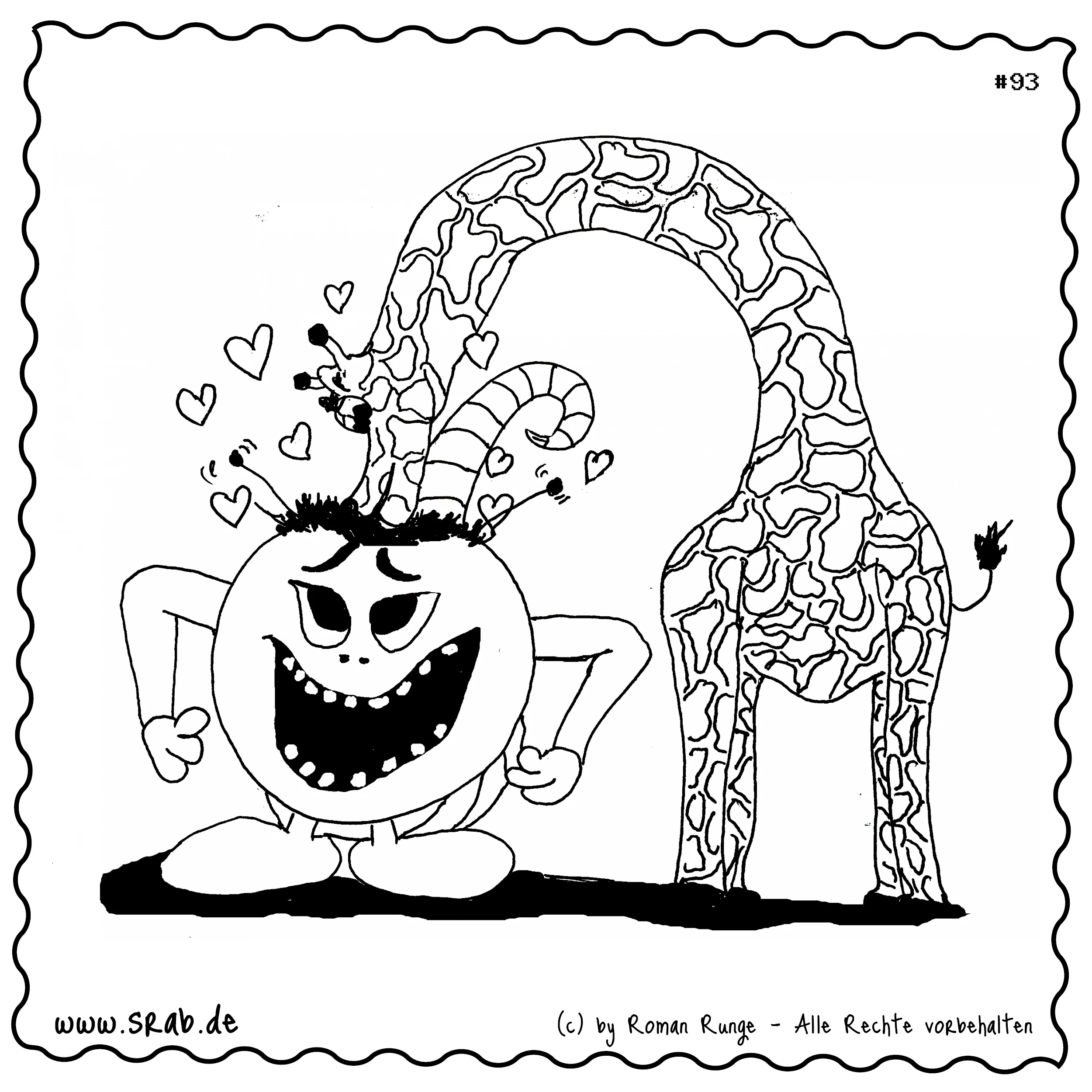 Srab #00093 - Giraffenliebe mit Herzklopfen