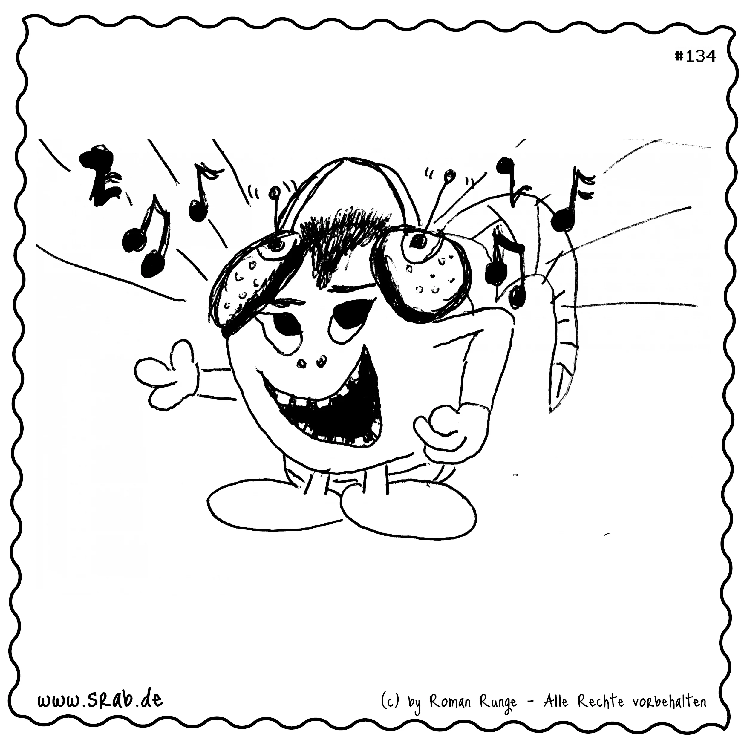 Srab #00134 - Musik Kopfhoerer Tanzen Hobby Noten