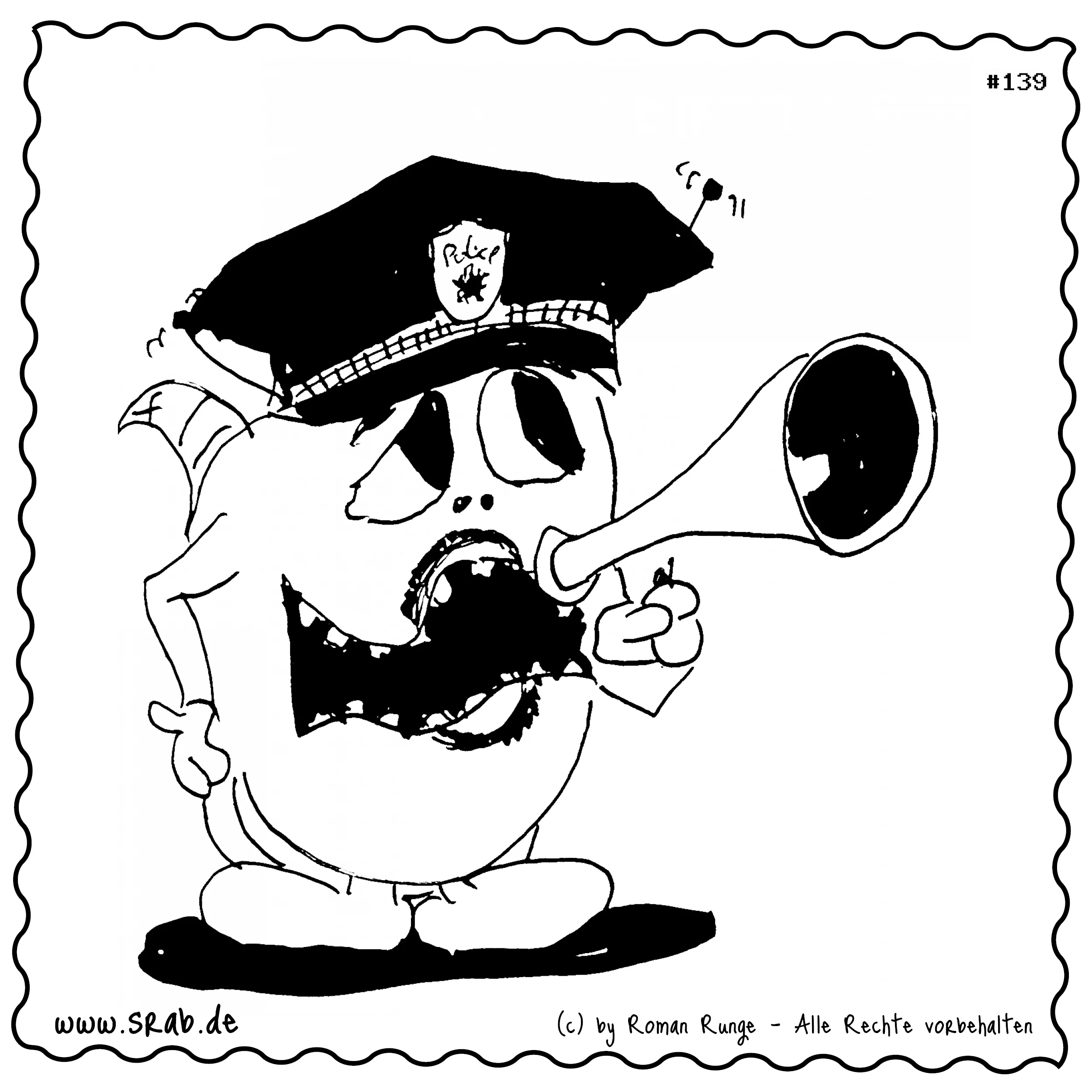 Srab #00139 - Polizei Megaphon Policeacademy Comedy Uniform