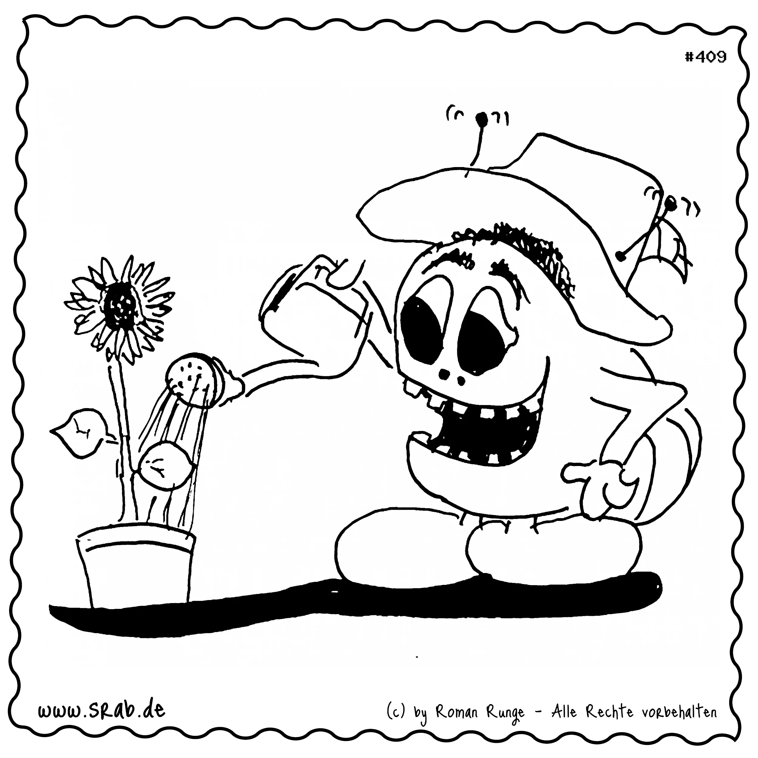Srab #00409 - Gießkanne für die Sonnenblume