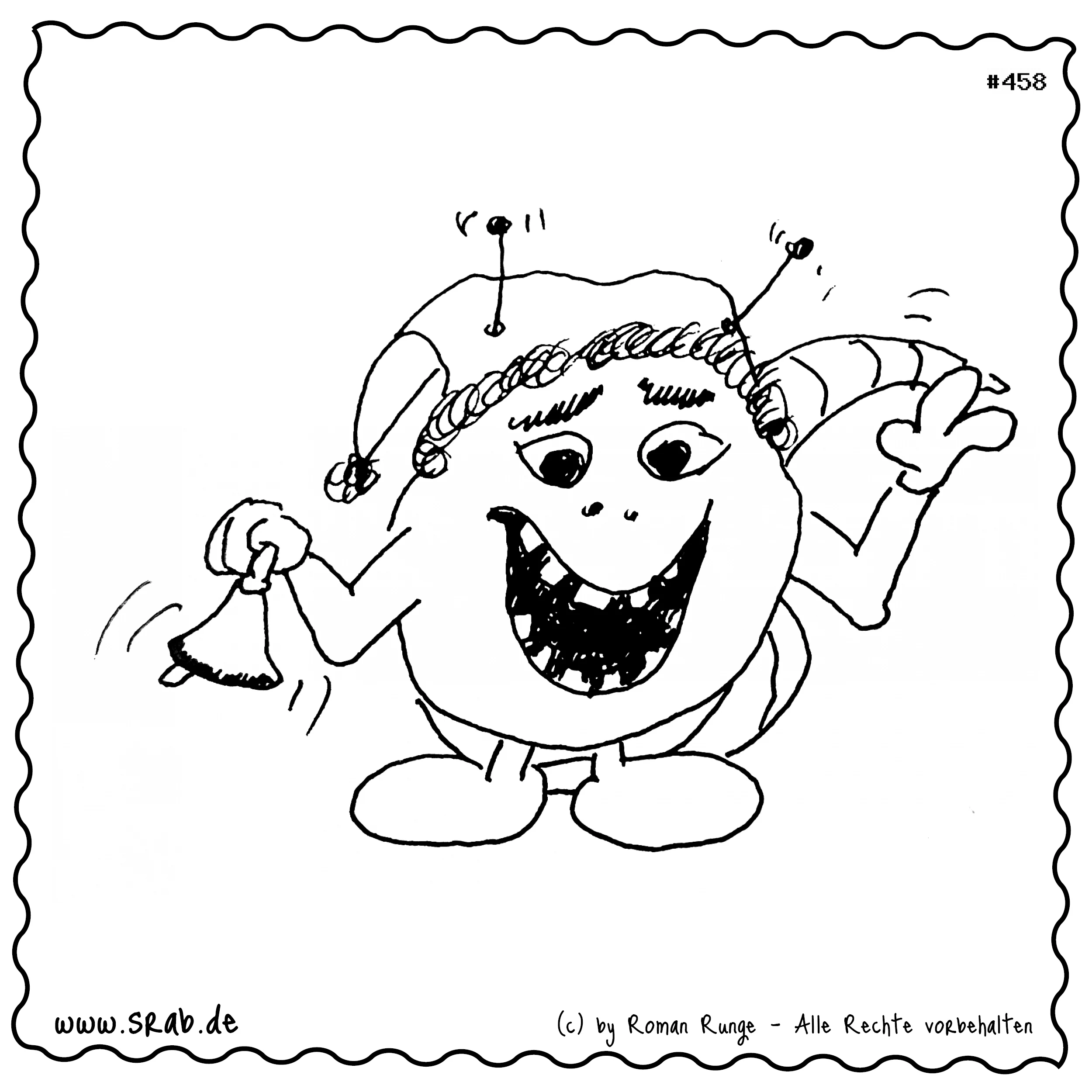 Srab #00458 - Weihnachtsglocke Lachen Muetze Alien