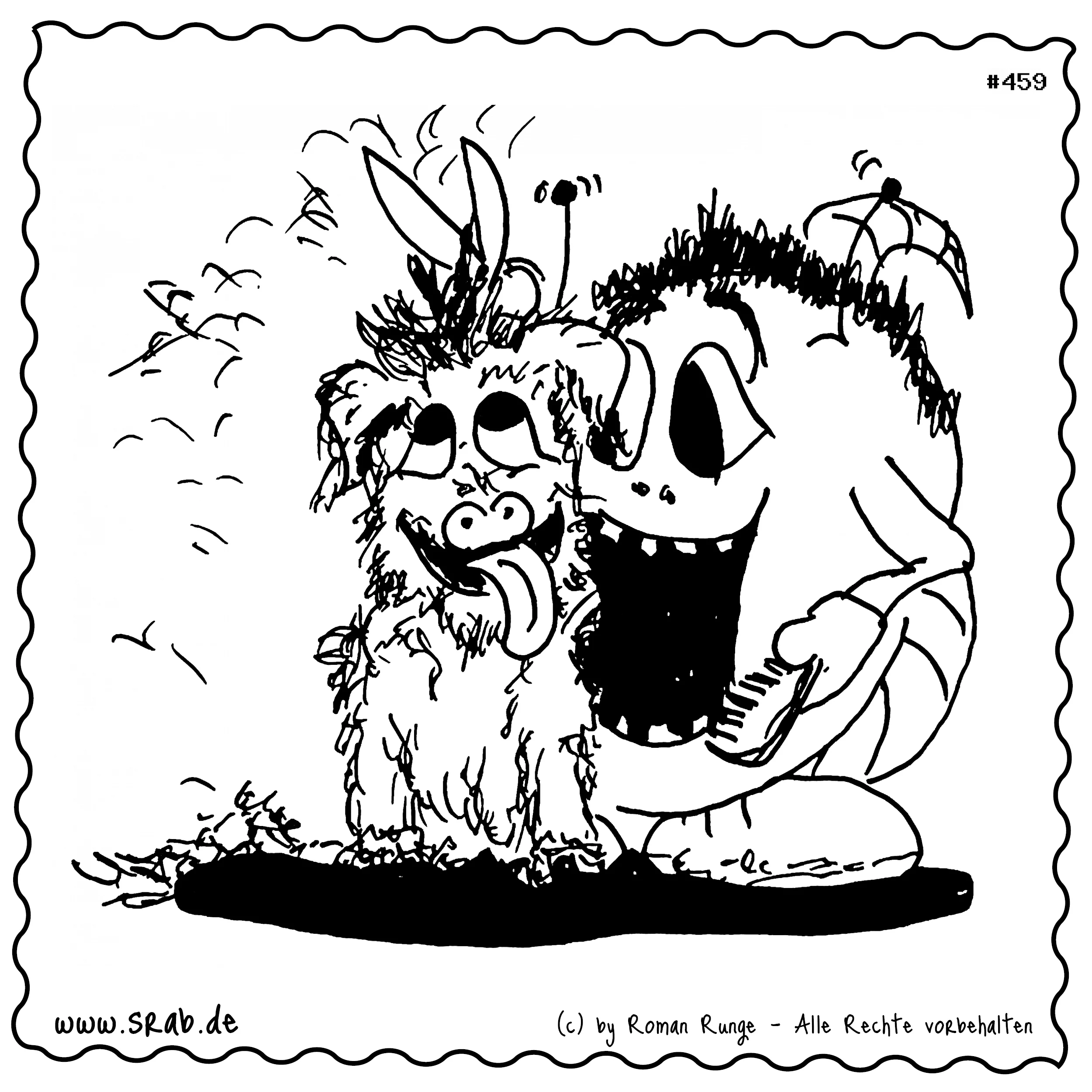 Srab #00459 - Hund Frisieren Kamm Fellpflege Alien
