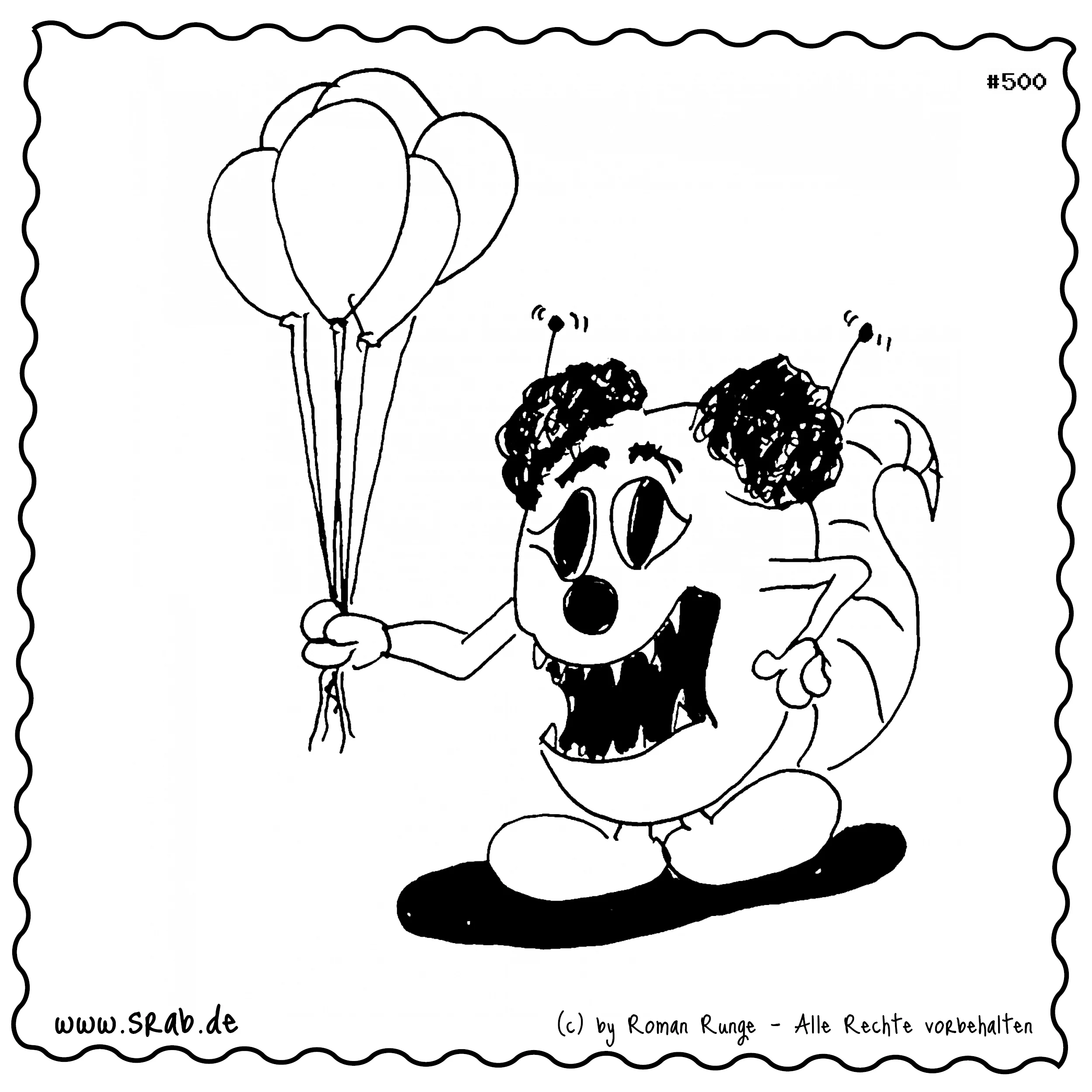 Srab #00500 - Clown Mit Luftballons