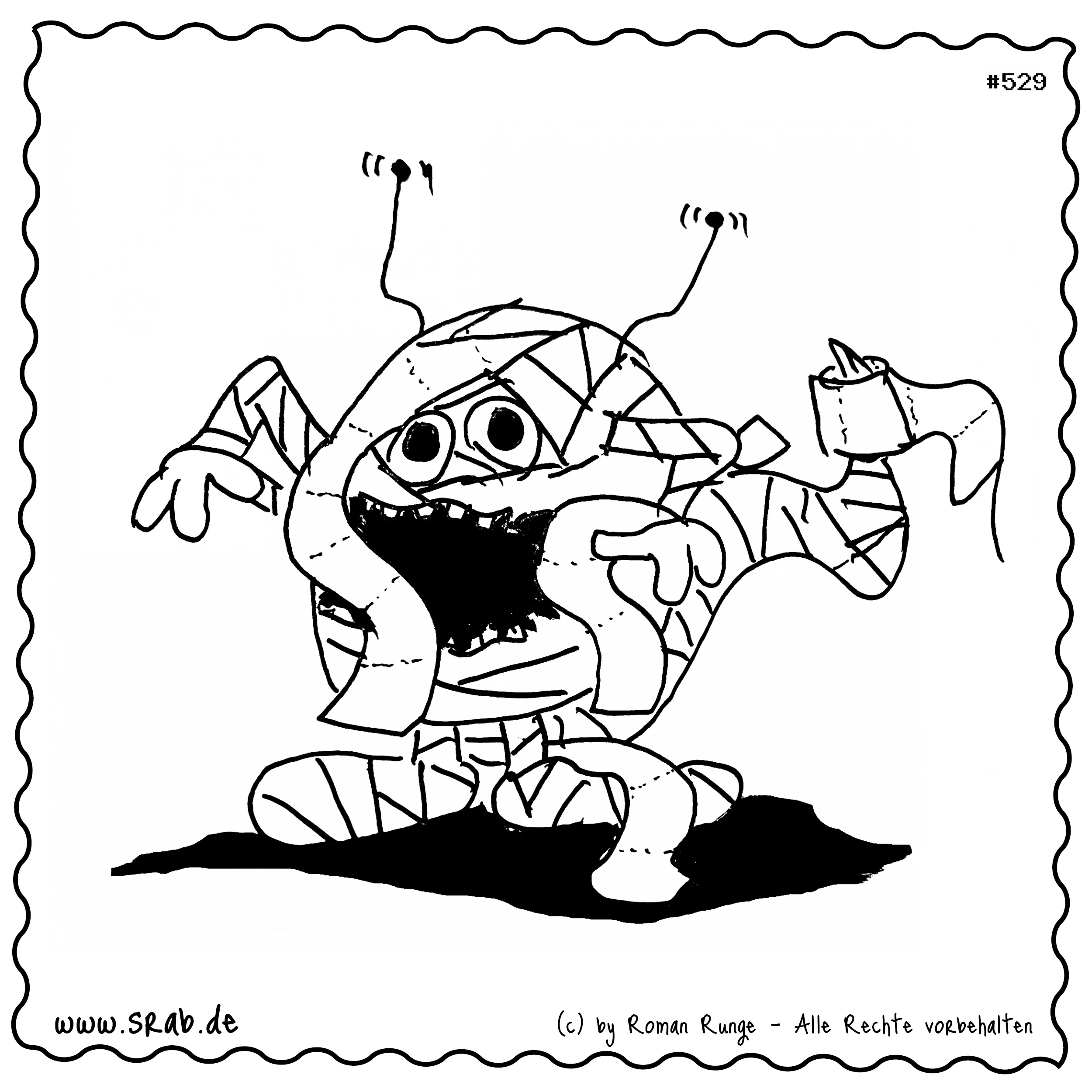 Srab #00529 - Mumie Halloween Klopapier Verkleidung Grusel