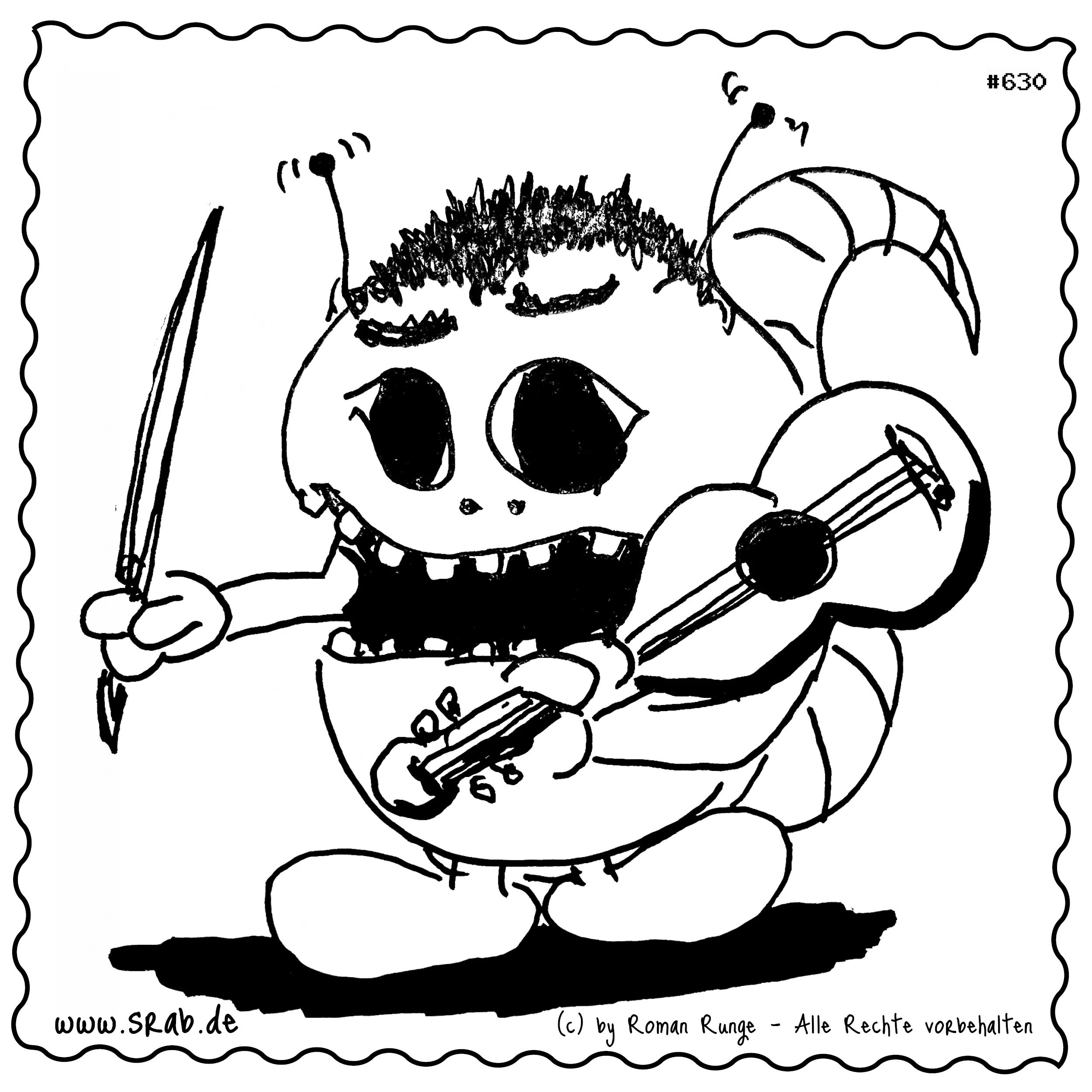 Srab #00630 - Geige Musik Instrument Lustig Spielen