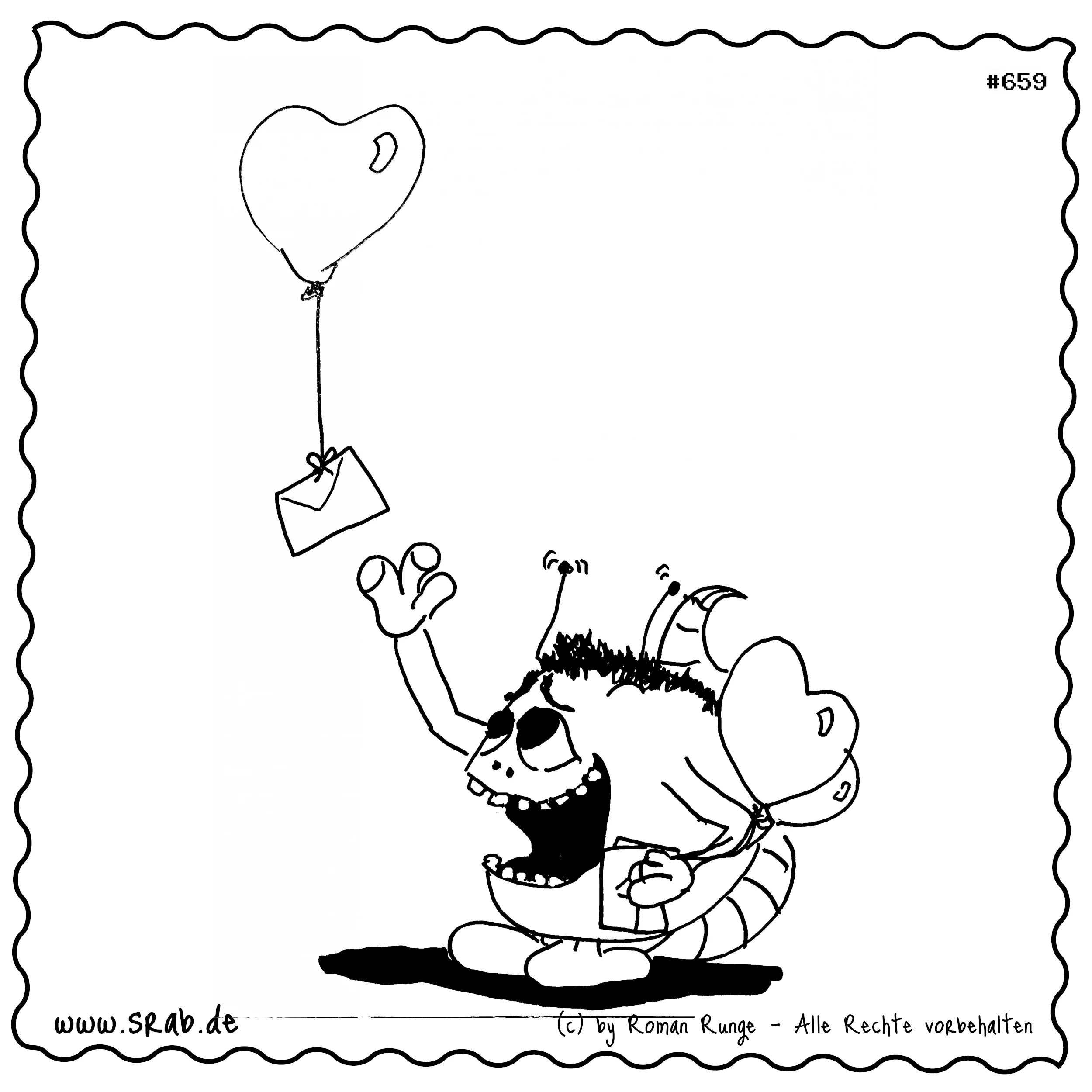 Srab #00659 - Luftballon Post Nachricht Wunsch
