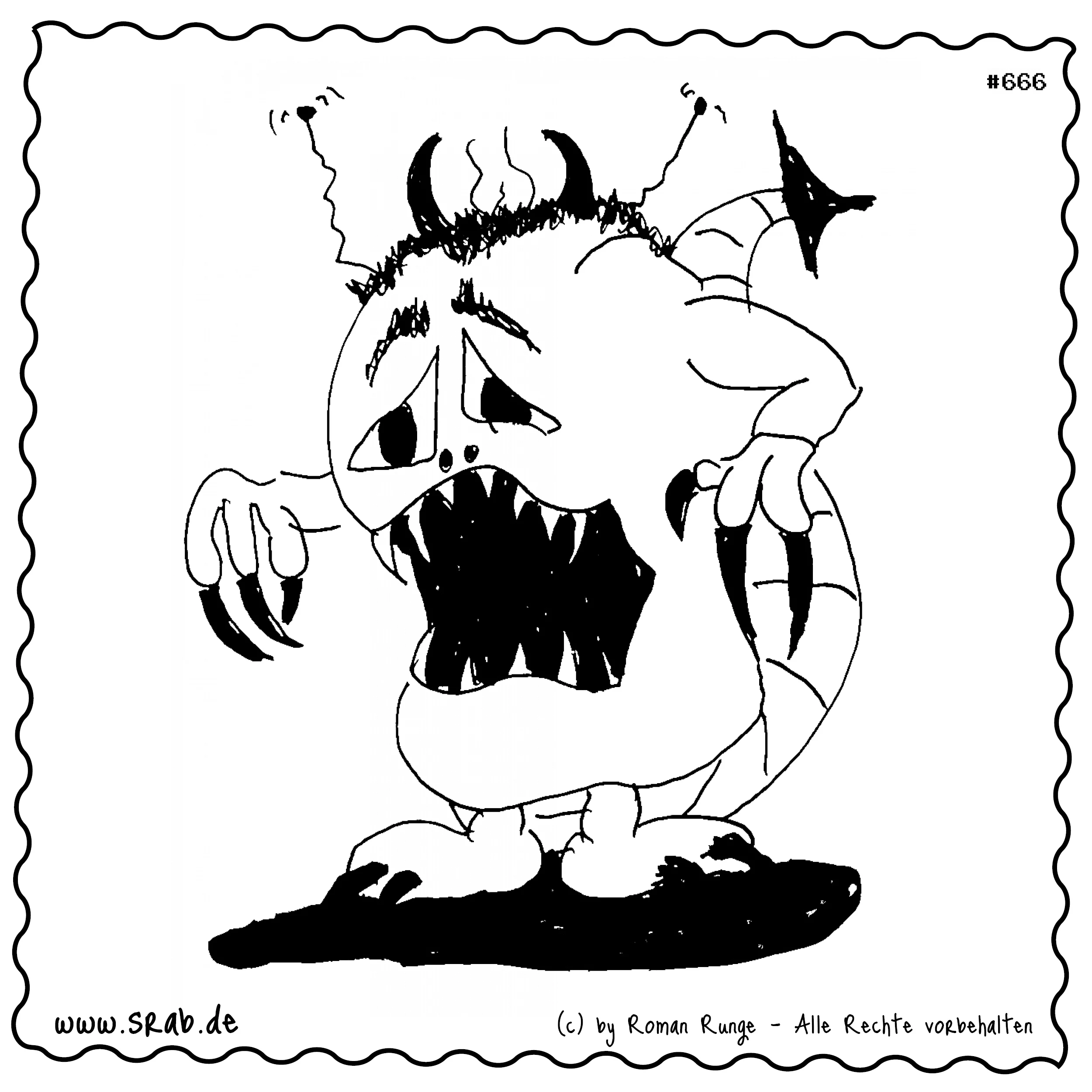 Srab #00666 - Monster Teufel Hoerner Krallen