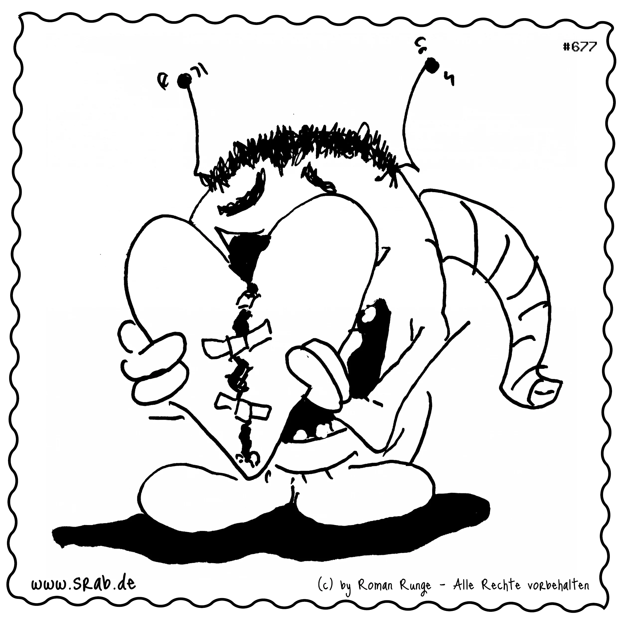Srab #00677 - Liebe Herz Hoffnung Schmerz Kummer Flicken
