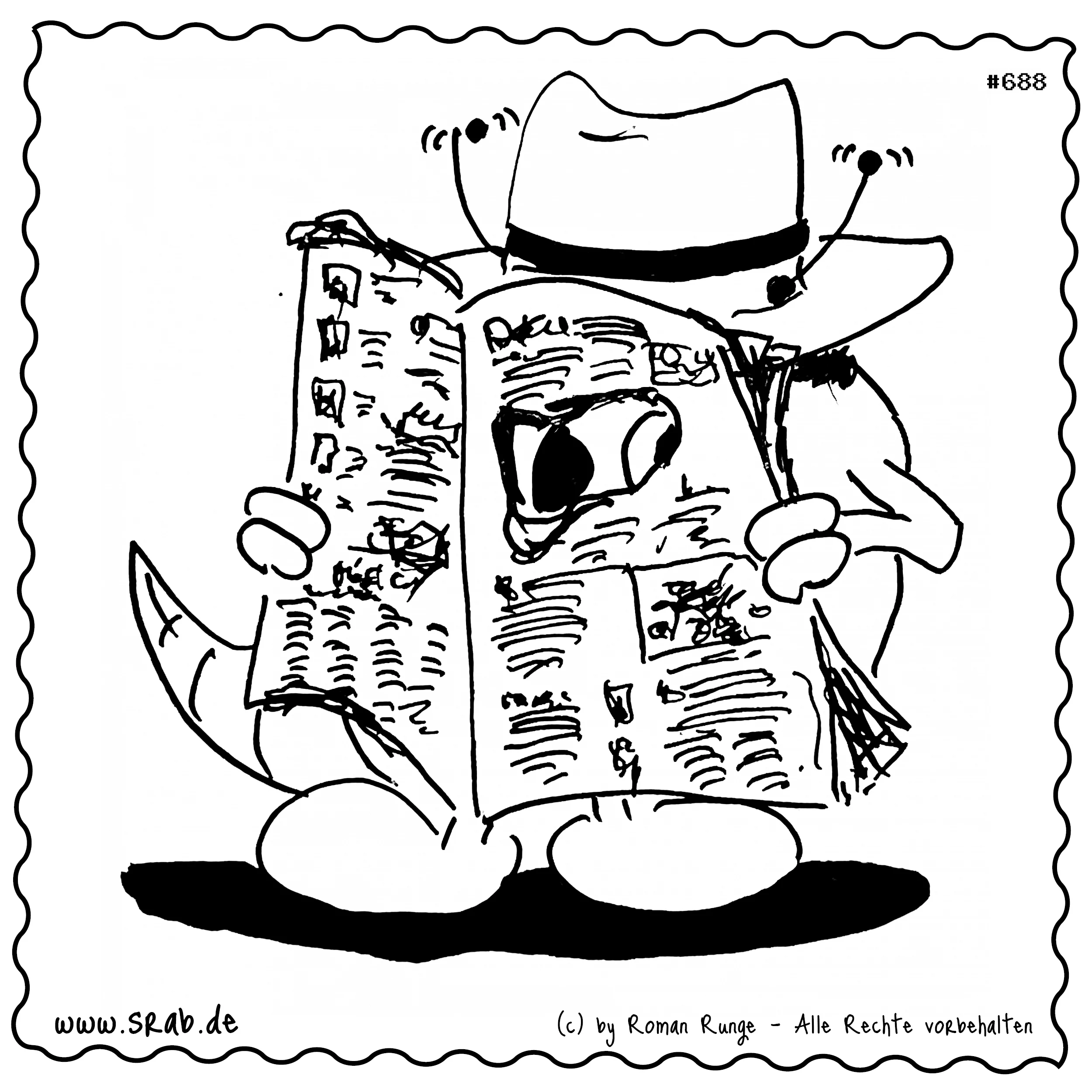 Srab #00688 - Spion Agent Geheim Zeitung Beobachten