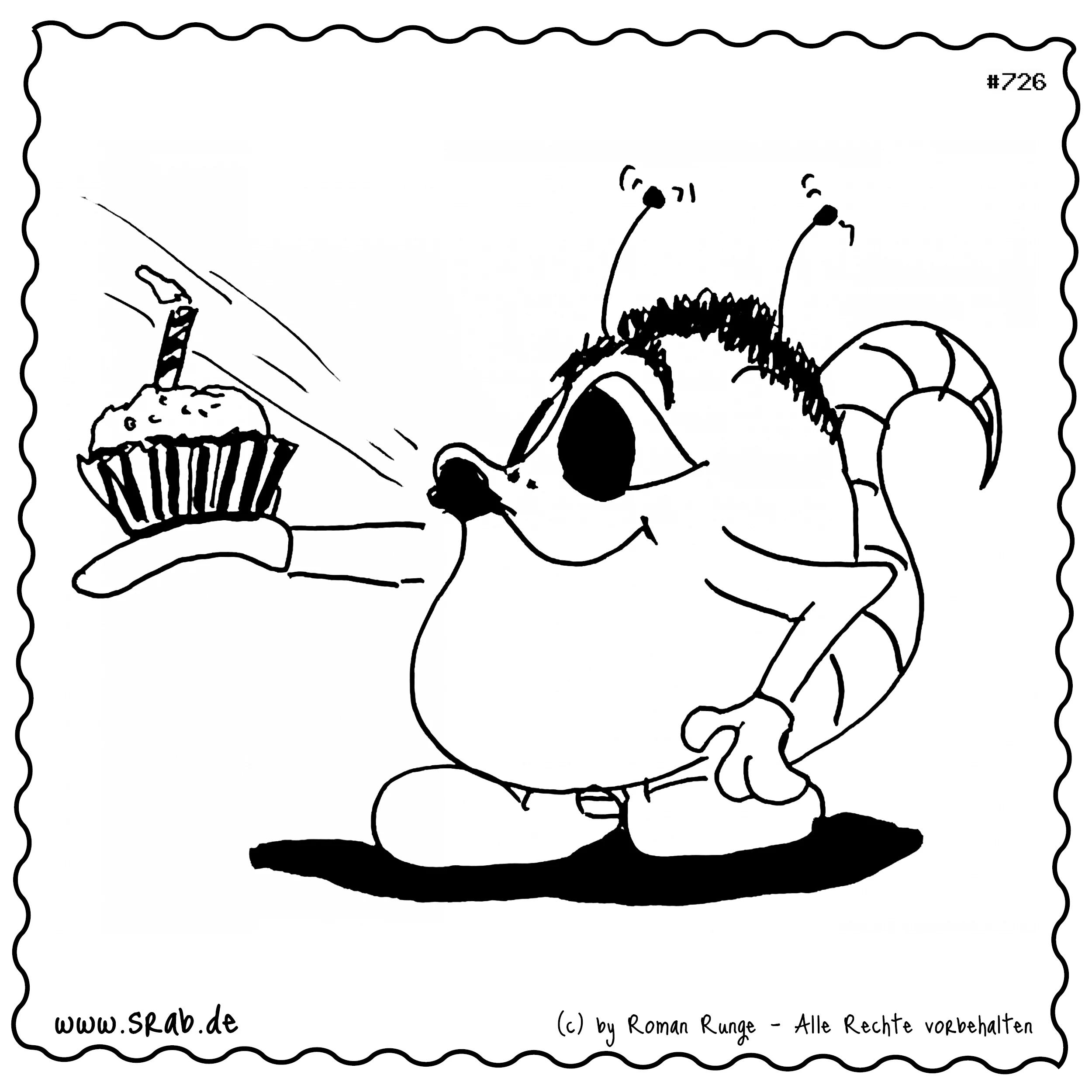 Srab #00726 - Geburtstag Kuchen Kerze Auspusten