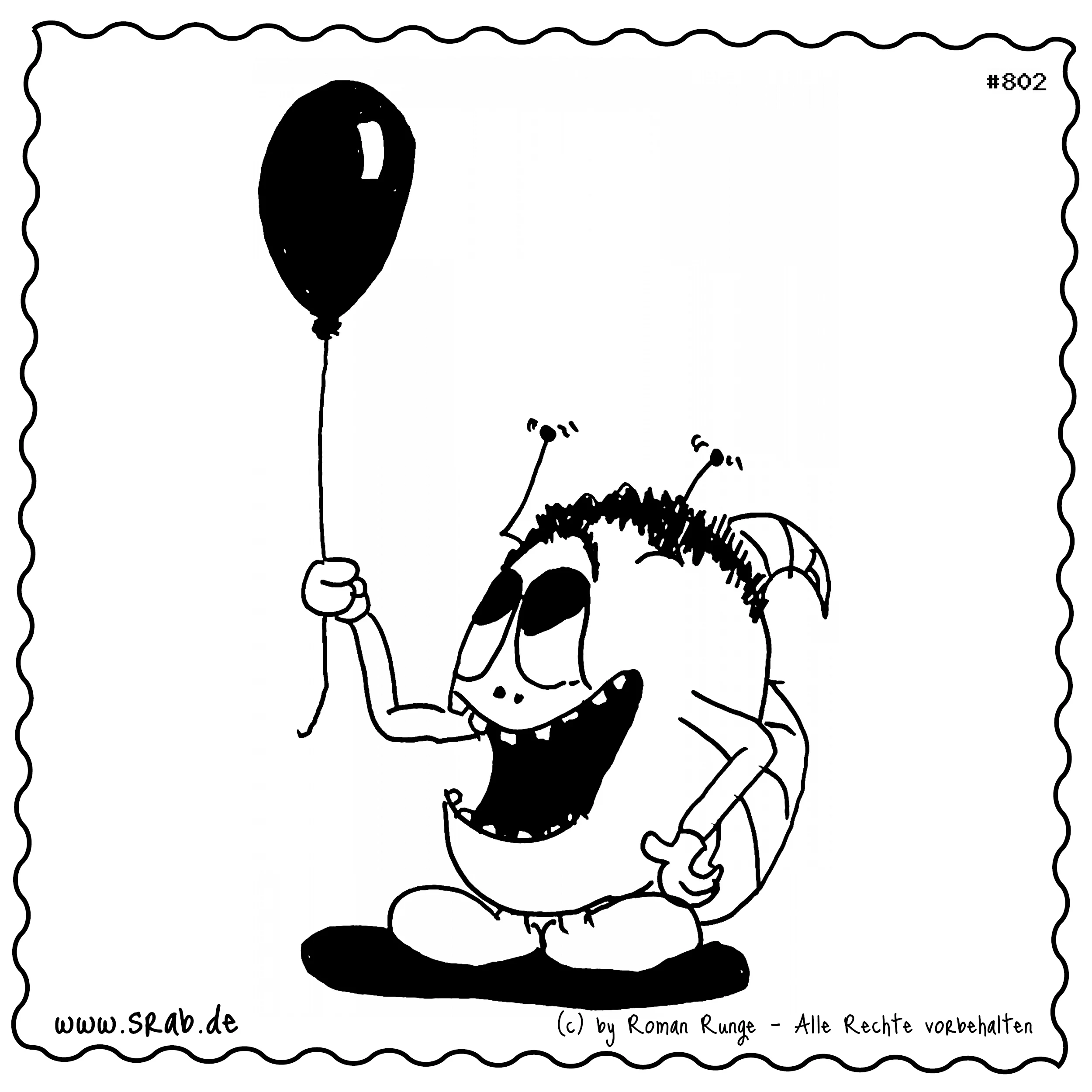 Dieser Srab bringt Freude: Mit einem klassischen Luftballon in der Hand strahlt er über das ganze Gesicht. Ein liebevolles Motiv für Geschenke, kleine Aufmerksamkeiten oder einfach zum Schmunzeln. Ideal für Geburtstage oder liebevolle Grüße.