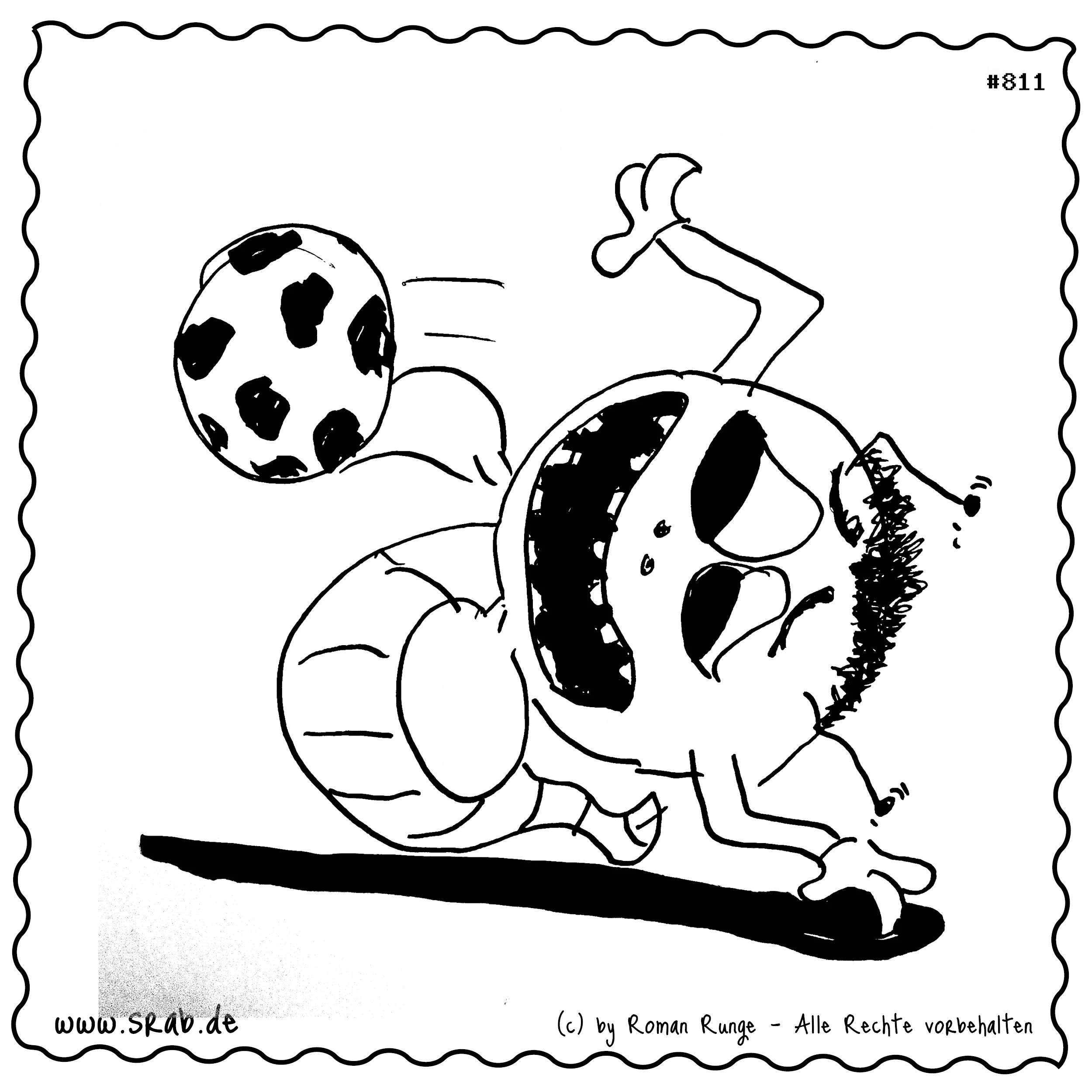 Srab #00811 - Fussball Sturz Schwalbe Sport Spiel