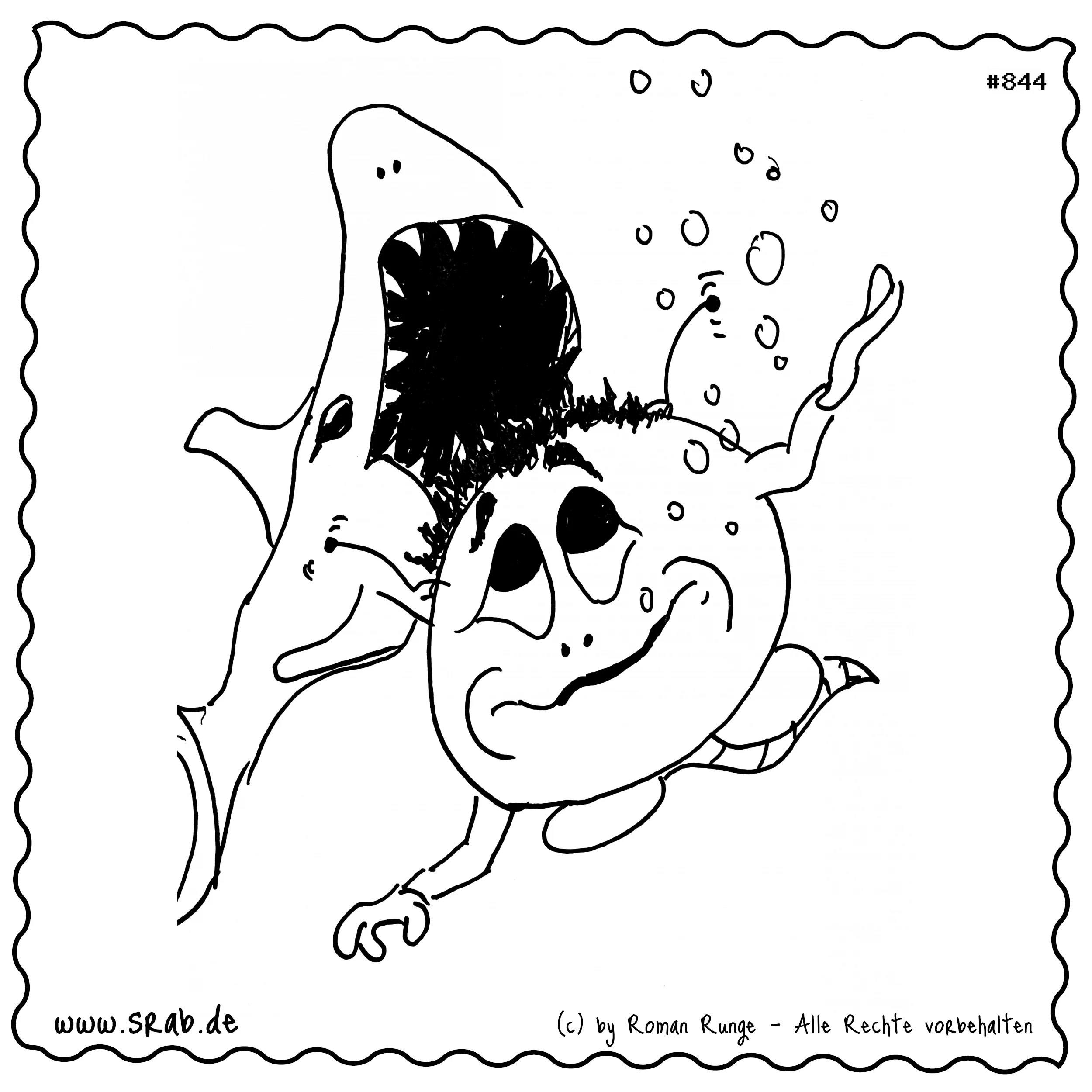 Srab #00844 - Hai Angriff Unterwasser Gefahr Panisch