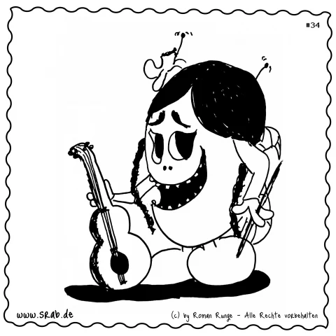 Srab #00034 - Film Wednesday Addams Family Chello Musikinstrument Zoepfe Maedchen Musik