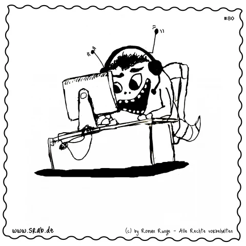 Srab #00080 - Informatik Headset Computer It Alien