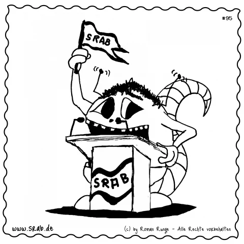 Srab #00095 - Politik Rede Podium Flagge Wahlkampf Srabpartei