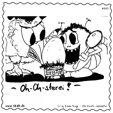 Srab #00103 - Ostern Ei Nest Oh Oh Sterei Loeffel Klauen