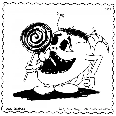 Srab #00141 - Lolli Suessigkeiten Zunge Schlecken Kinderspass