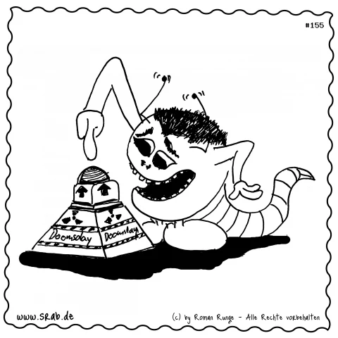 Srab #00155 - Doomsday Roter Knopf Nuke Pyramide Weltuntergang