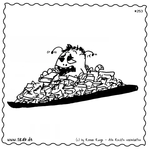 Srab #00253 - Papier Chaos Schreibtisch Arbeit Stress Ueberforderung