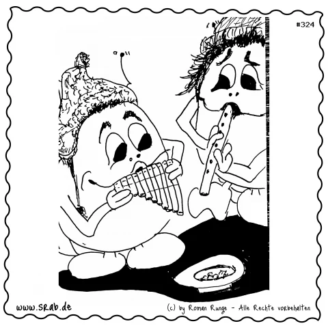Srab #00324 - Musik Panfloete Blockfloete Strassenmusik Anden Kunst