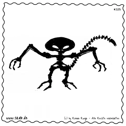 Srab #00325 - Skelett Halloween Monster Alien Tot