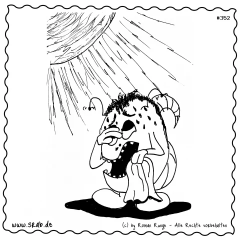 Srab #00352 - Sonne Sommer Hitze Warm Heiss Schwitzen Schweiss