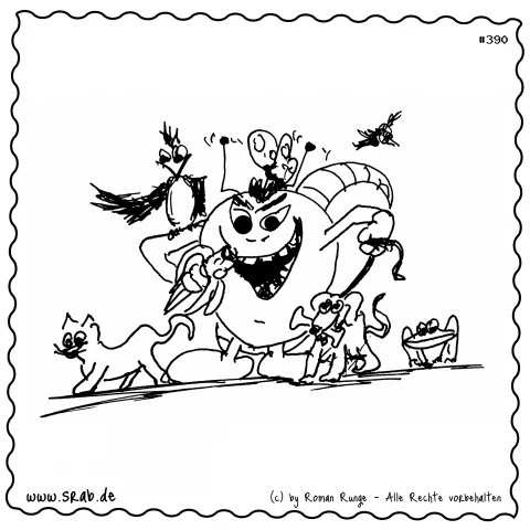 Srab #00390 - Tierfreund Haustiere Hund Katze Vogel Frosch