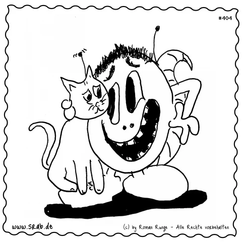 Srab #00404 - Katze Haustier Liebe Freundschaft Alien
