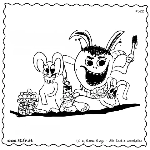 Srab #00522 - Ostern Feiertag Eier Hase Malen Pinsel
