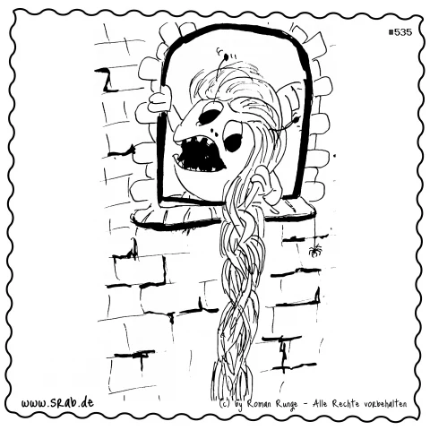 Srab #00535 - Rapunzel Haare Turm Fenster Maerchen