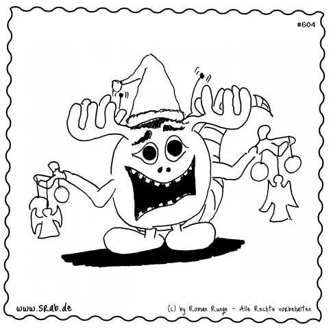 Srab #00604 - Weihnachten Geweih Rentier Engel Deko Feier