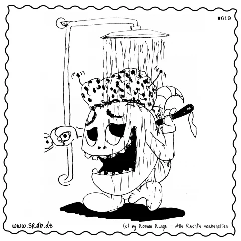 Srab #00619 - Duschen Haube Buerste Wasser Hygiene Bad