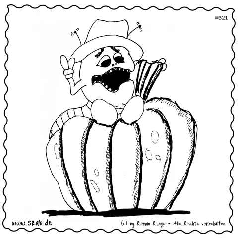 Srab #00621 - Kuerbis Halloween Ernte Bauer Gemuese Hut