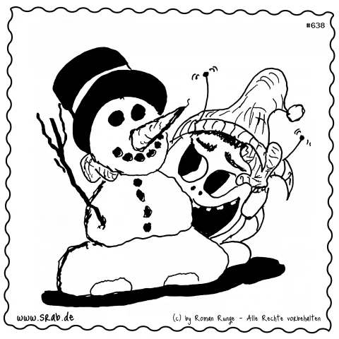 Srab #00638 - Schneemann Schnee Winter Kindheit