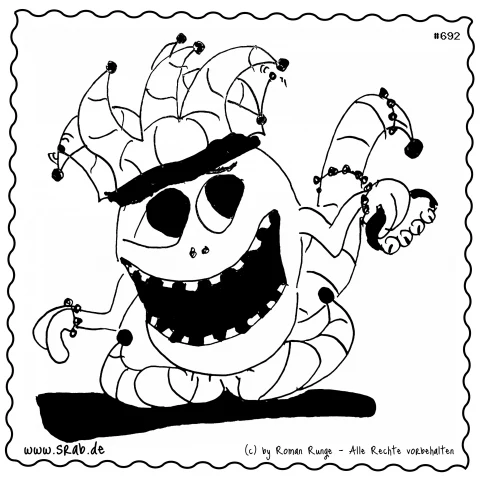 Srab #00692 - Kasper Clown Hofnarr Glocken Lustig Klingeln