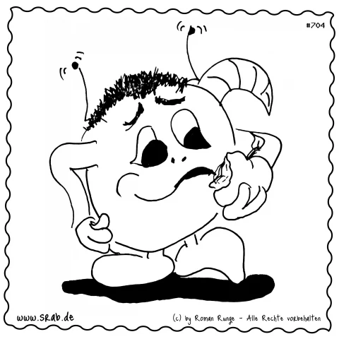 Srab #00704 - Apfel Essen Obst Alien
